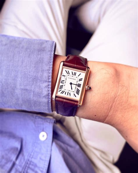 cartier tank 41mm|cartier tank large on wrist.